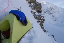 On expedition to Mt Deborah, Alaska with Jon Griffith and Will Sim.