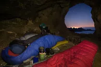 In Rolands Cave, Drakensberg Escarpment, South Africa. Photo: Alex Nail.