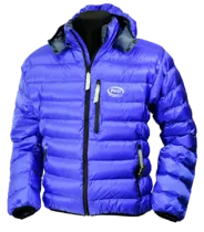 In blue Ultrashell fabric