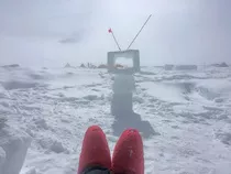 Omega Down Socks on Denali
