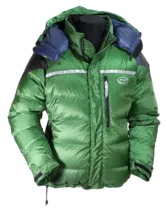Rondoy Down Jacket: K Series - in green Ultrashell fabric