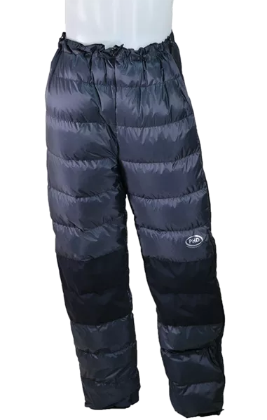 Rondoy Down Trousers - front showing reinforced knees