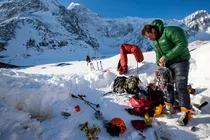 On expedition to Mt Deborah, Alaska with Jon Griffith and Will Sim.